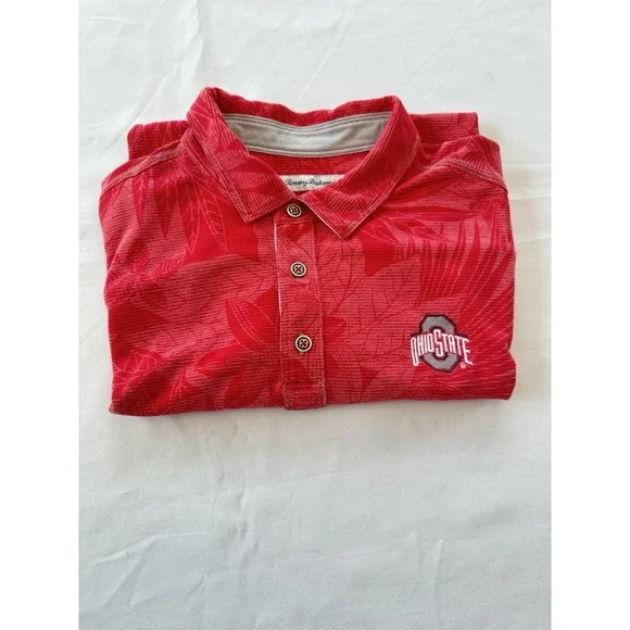 Tommy Bahama Ohio State Buckeyes IslandZone Polo Shirt Mens XL Red NCAA - Picture 12 of 12